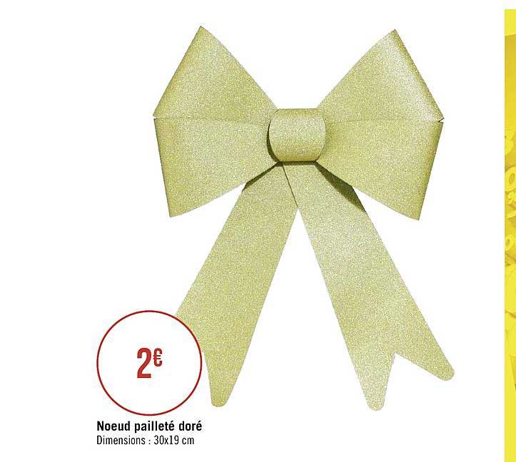 Nœud Pailleté Doré