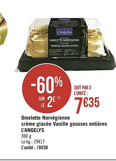 omelette norvégienne crème glacée vanille gousses entières l'angelys