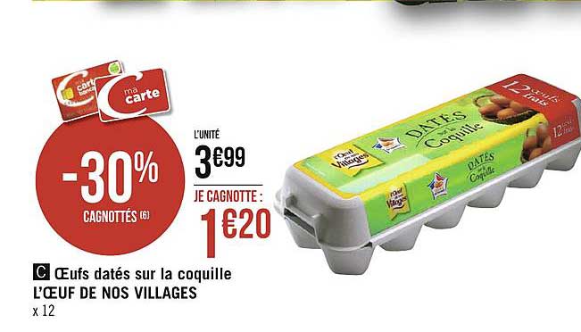 œufs datés sur la coquille l'oeuf de nos villages