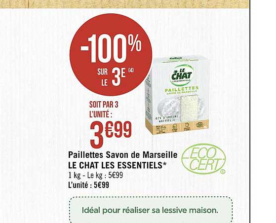 Paillettes Savon De Marseille Le Chat Les Essentiels