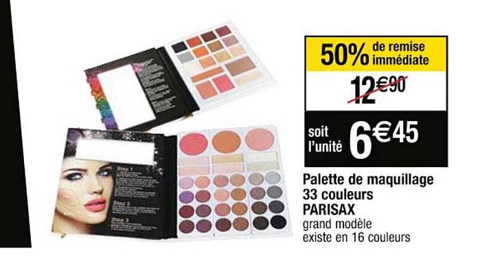 palette de maquillage 33 couleurs parisax