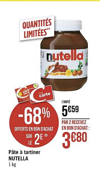 pâte jà tartiner nutella