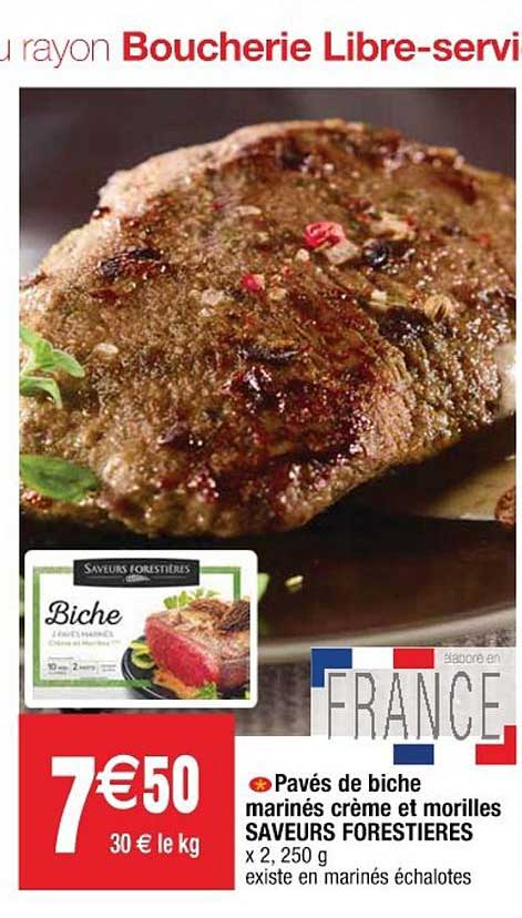 Pavés De Biche Marinés Crème Et Morilles Saveurs Forestières