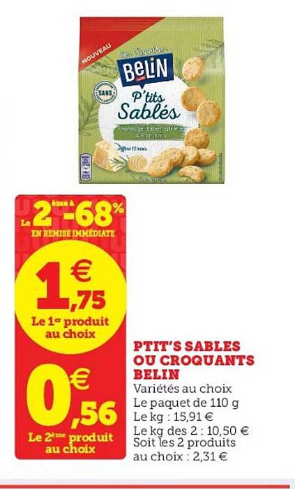 ptit's sablés ou croquants belin
