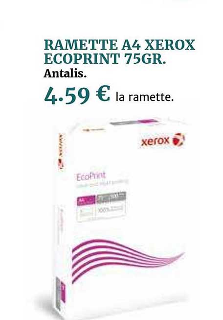 ramette a4 xerox ecoprint 75gr antalis
