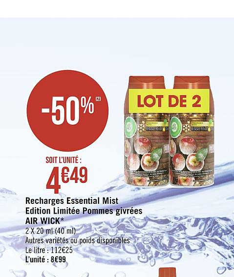 recharges essential mist edition limitée pommes givrées air wick