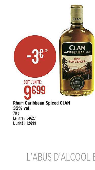 rhum caribbean spiced clan 35% vol.