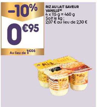Riz Au Lit Saveur Vanille