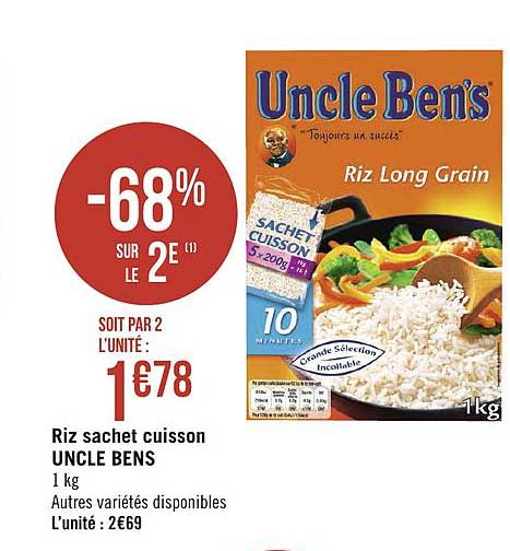 riz sachet cuisson uncle bens