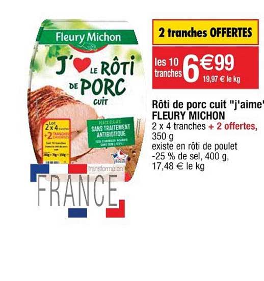 rôti de porc cuit "j'aime" fleury michon