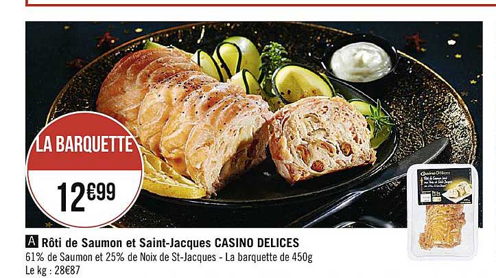 rôti de saumon et saint jacques casino delices