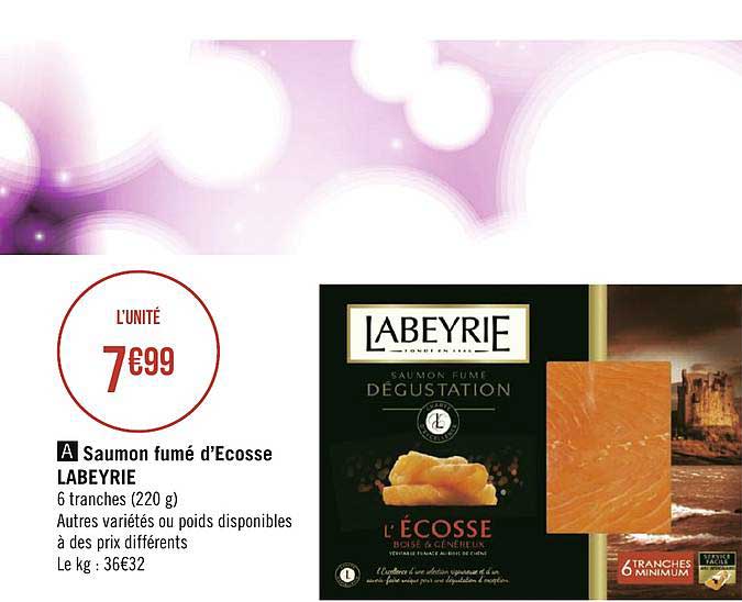 saumon fumé d'écosse labeyirie
