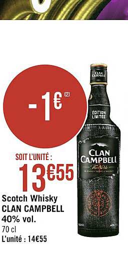 scotch whisky clan campbell 40% vol.