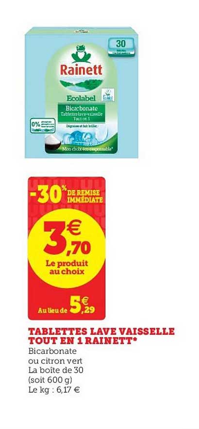 tablettes lave vaisselle tout en 1 rainett