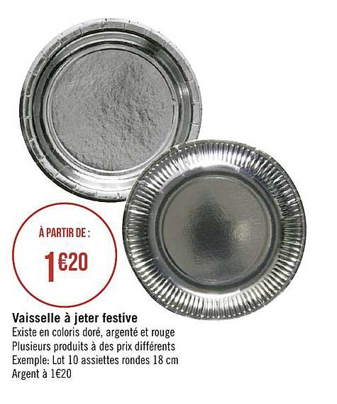 vaisselle à jeter festive