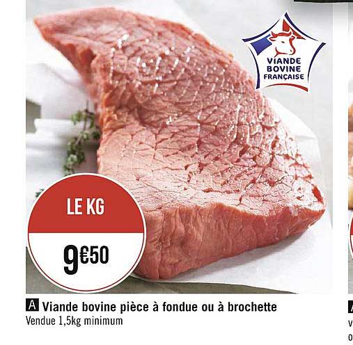 Viande Bovine Pièce à Fondue Ou à Brochette