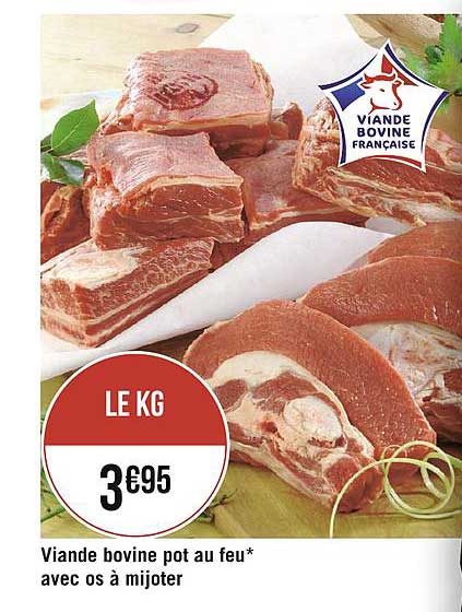 Viande Bovine Pot Au Feu Avec Os à Mijoter