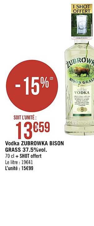 vodka zubrowka bison grass