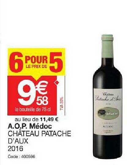 a.o.p. médoc château patache d'aux 2016