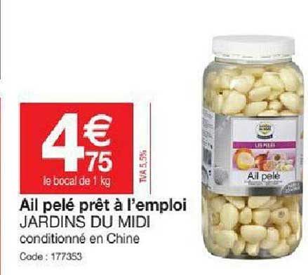 Ail Pelé Prêt à L'emploi Jardins Du Midi