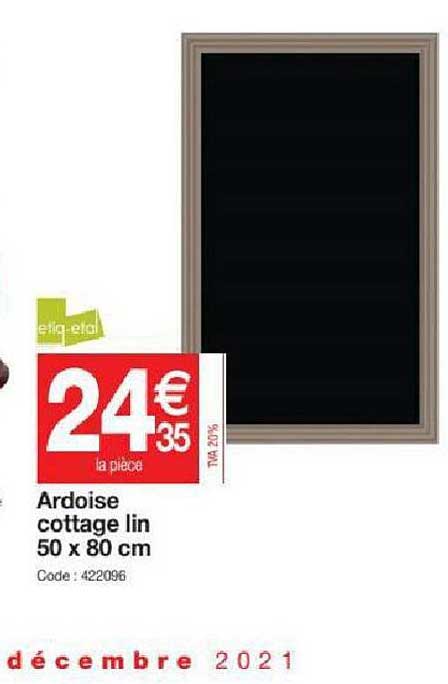 Ardoise Cottage Lin 50 X 80 Cm