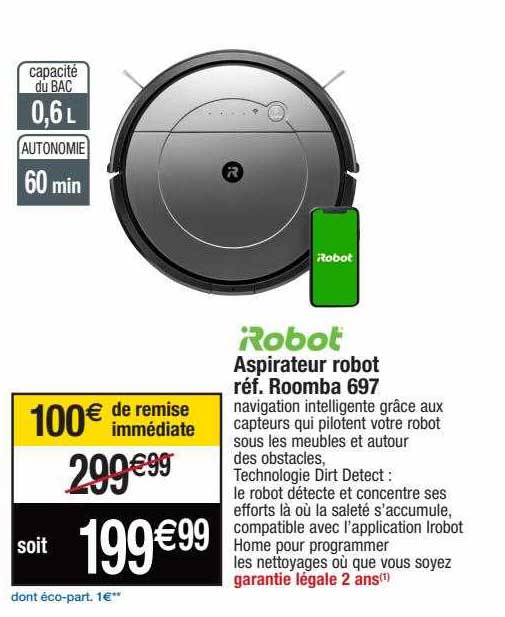 aspirateur robo roomba 697