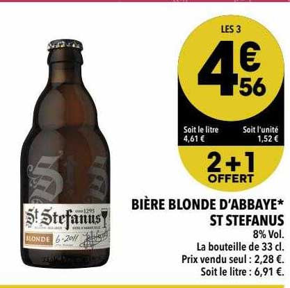 bière blonde d'abbaye saint stefanus
