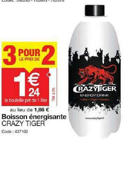 boisson énergisante crazy tiger
