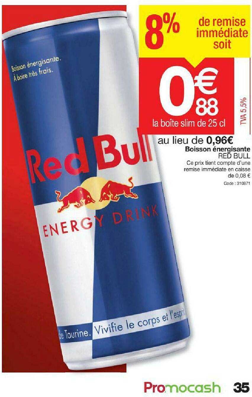 boisson énergisante red bull