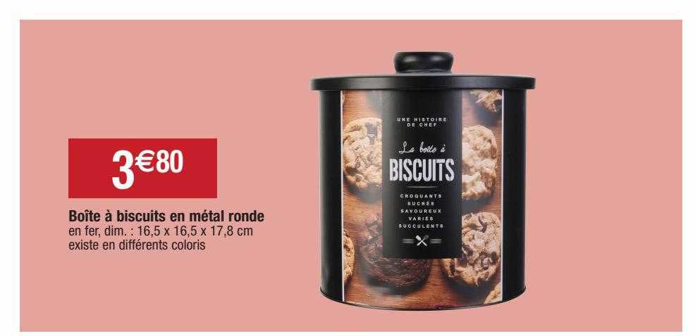 Boîte à Biscuits En Métal Ronde