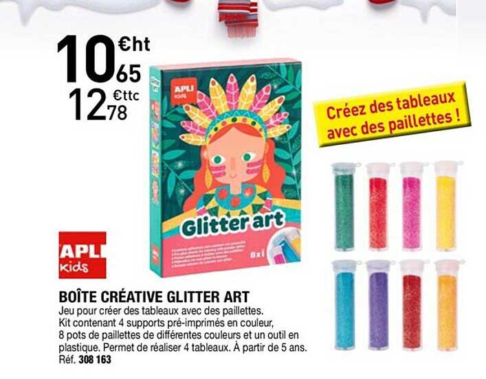 boîte créative glitter art