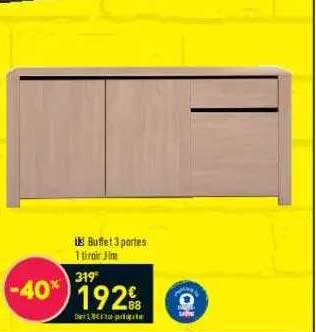buffet 3 portes 1 tiroir jim