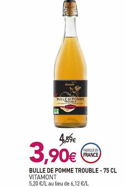 bulle de pomme trouble vitamont - 75 cl