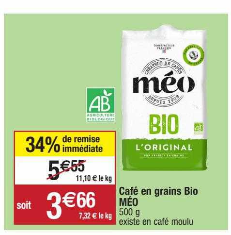 Café En Grains Bio Méo
