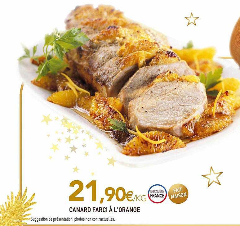 canard farci à l'orange