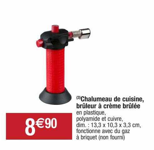 chalumeau de cuisine, brûleur à crème brûlée