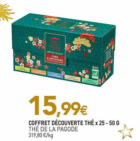 coffret découverte thé x25 - 50g thé de la pagode
