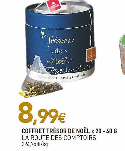 coffret trésor de noël x20 - 40 g la route des comptoirs