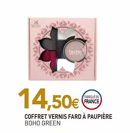 coffret vernis fard à paupière boho green