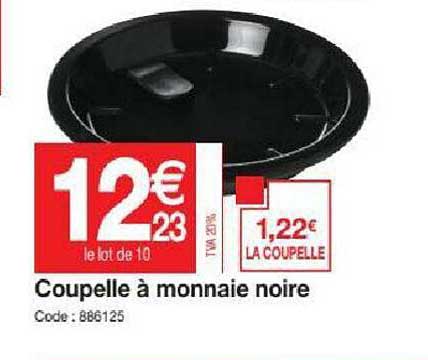 coupelle à monnaie noire