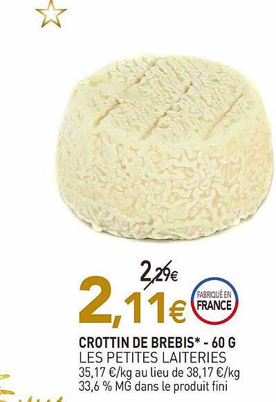 crottin de brebis les petites laiteries - 60 g