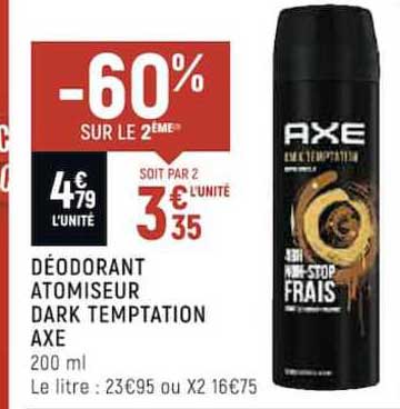 déodorant atomiseur dark tempation axe