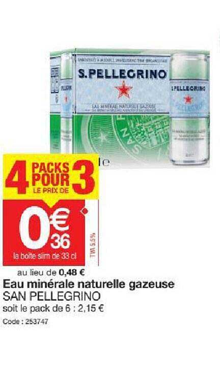 eau minérale naturelle gazeuse san pellegrino