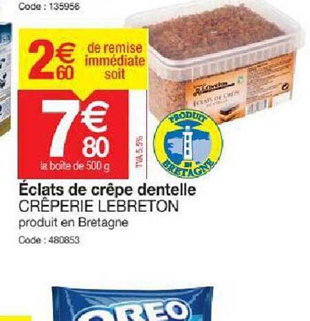 éclats de crêpe dentelle crêperie lebreton