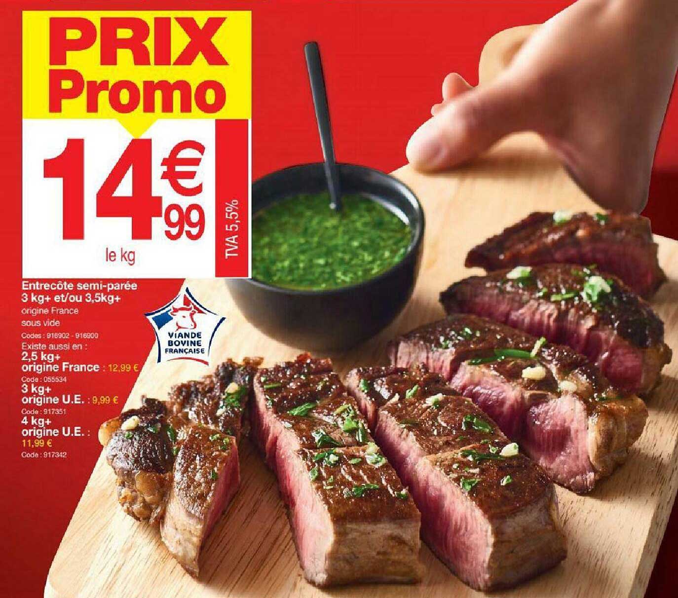 entrecôte semi-parée