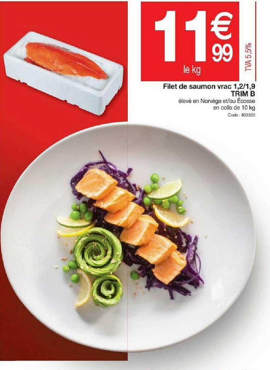 filet de saumon vrac 1.2-1.9 trim b