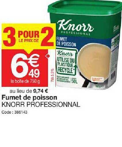 fumet de poisson knorr professionnal
