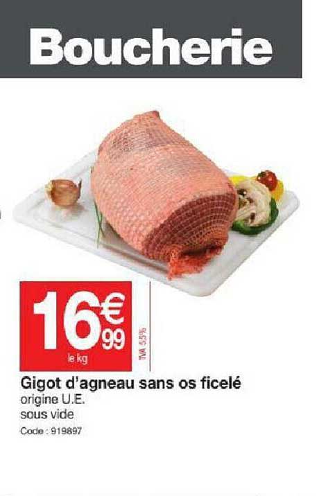 gigot d'agneau sans os ficelé