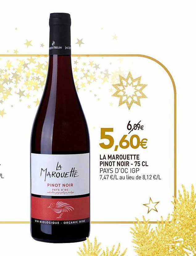 la marouette pinot noir - 75 cl pyas d'oc igp