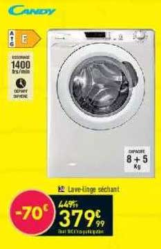 lave-linge séchant candy